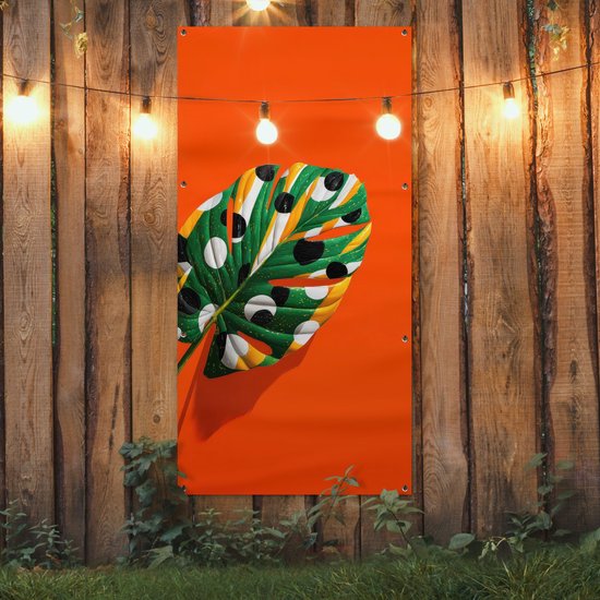 Tuinposter 80x160 cm - Tuindecoratie 3-2 - Poster voor in de tuin - Buiten decoratie - Schutting tuinschilderij - Tuindoek muurdecoratie - Wanddecoratie balkondoek