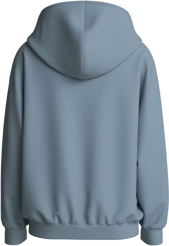Lichtblauwe hoodie, achterkant