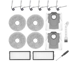PromoHome Reserveonderdelen Geschikt voor Roborock Saros Z70 - 6 Zijborstels, 4 Dweildoeken, 2 HEPA Filters, 2 Stofzakken, Reinigingsborstel en Schroevendraaier - Universele Compatibiliteit