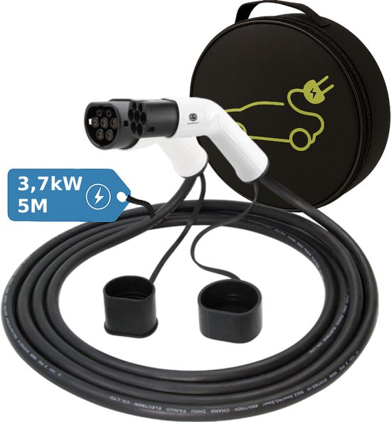 Horazio - Laadkabel - Type 2 Mennekes - 16A 1 fase (3.7 kW) - 5 meter