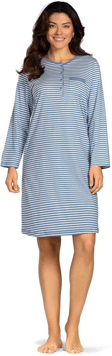 Comtessa Nachthemd 'Stars and Dreams' - Dames Nachtmode - Lange Mouw - Blauw - Maat 50