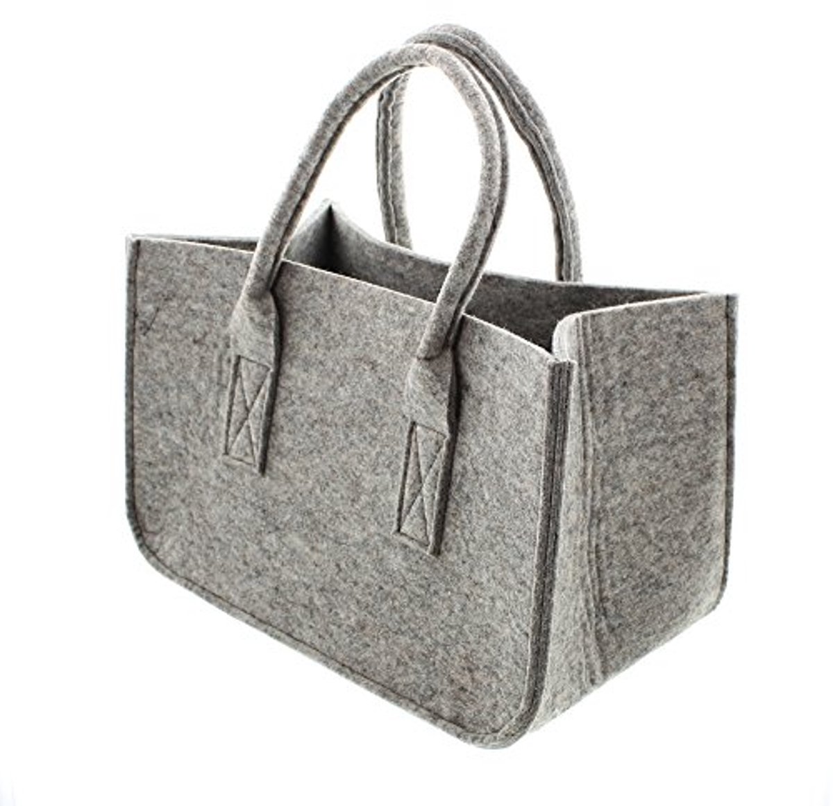 Lichte Grijze Vilten Tas - 40 x 22 x 24 cm