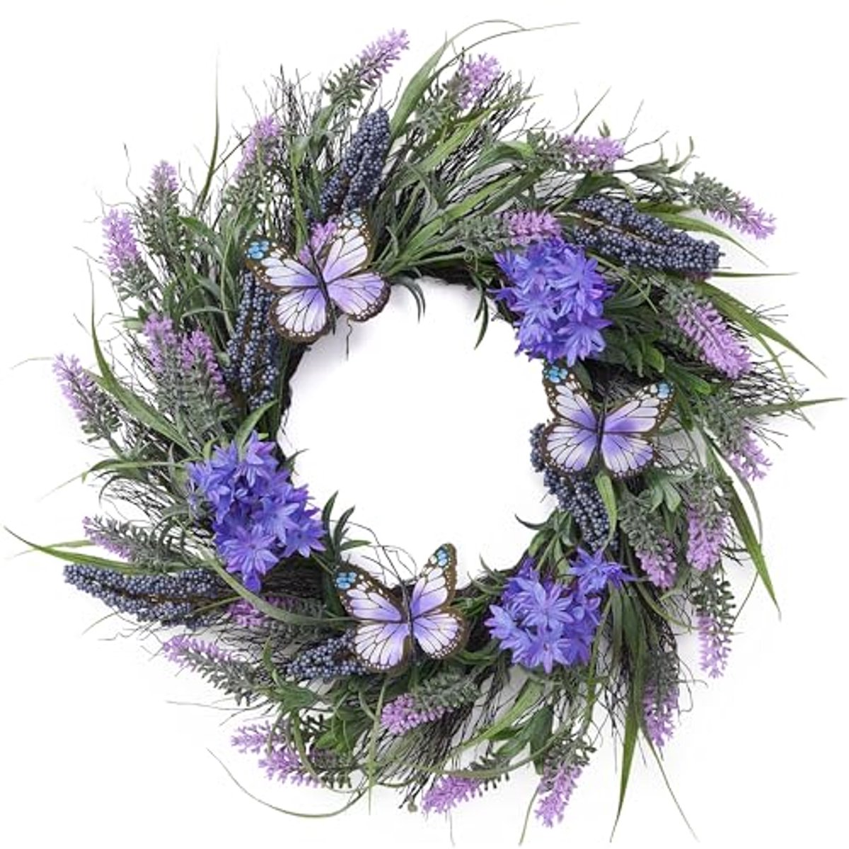 Kunstmatige Lavendel Bloemkrans Ø 45cm - Perfecte Decoratie voor Deuren, Bruiloften en Fee
