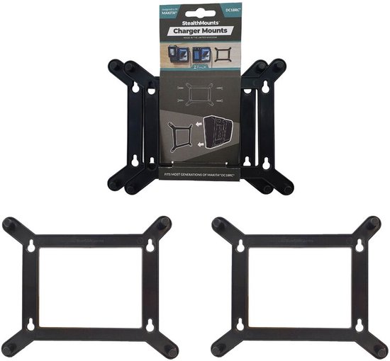 Support de chargeur Stealthmounts pour chargeur rapide Makita 18v Lxt Dc18rc - Zwart - paquet de 2