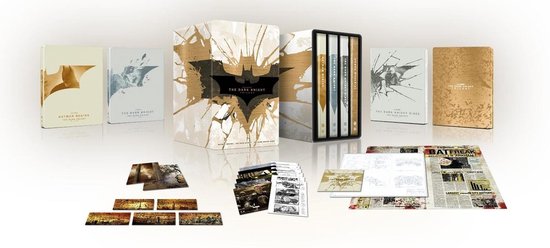 The Dark Knight Trilogy Limited Edition 4K Ultra HD Blu-ray boxset met 3 steelbooks en diverse extra's.