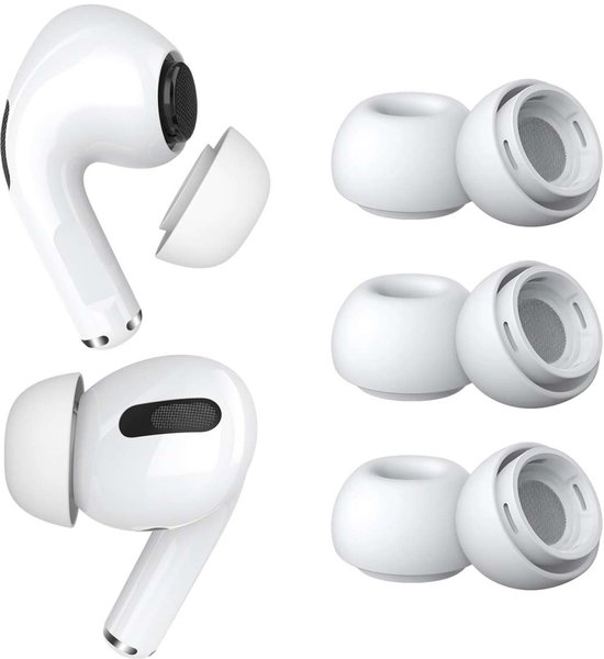 Oordopjes geschikt voor Apple Airpods Pro 1/2 - Vervanging Tips in maat Large - 3 Paar - KELERINO.