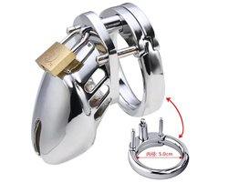 Metalen peniskooi met slot (5 cm) - kinky - BDSM - kuisheid