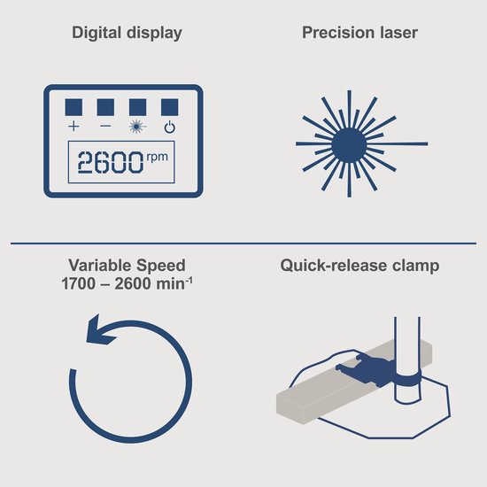 Scheppach Kolomboormachine DP60 - 710W - Max. boordiepte 100mm - Tafelboormachine met laser, LED & digitaal display