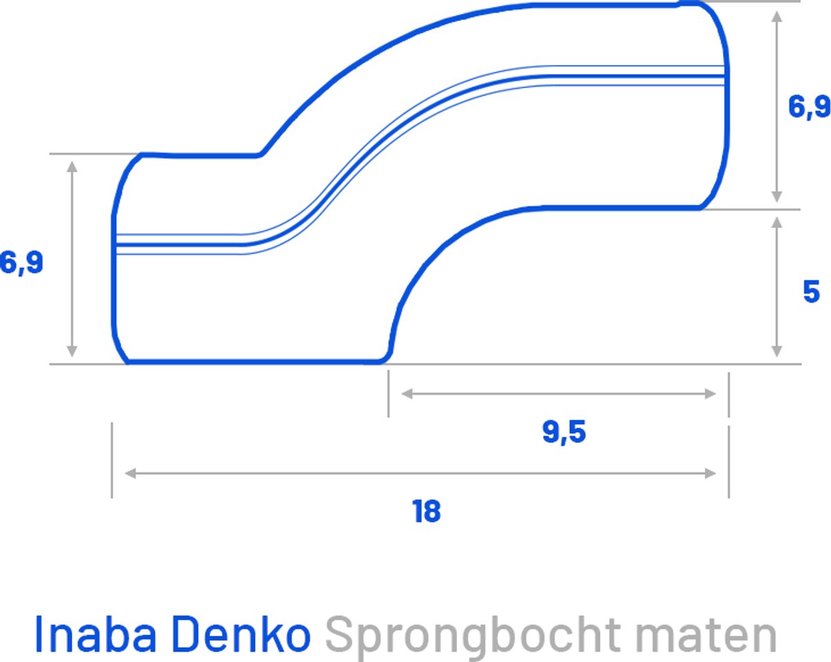 Sprongbocht PVC Bruin Inaba Denko SIF-77-B 75 mm