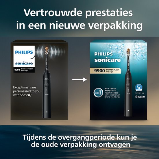 Philips Sonicare DiamondClean 9000 - Luxe Elektrische Tandenborstel - Wit en Rose - Oplaadglas - HX9911/94