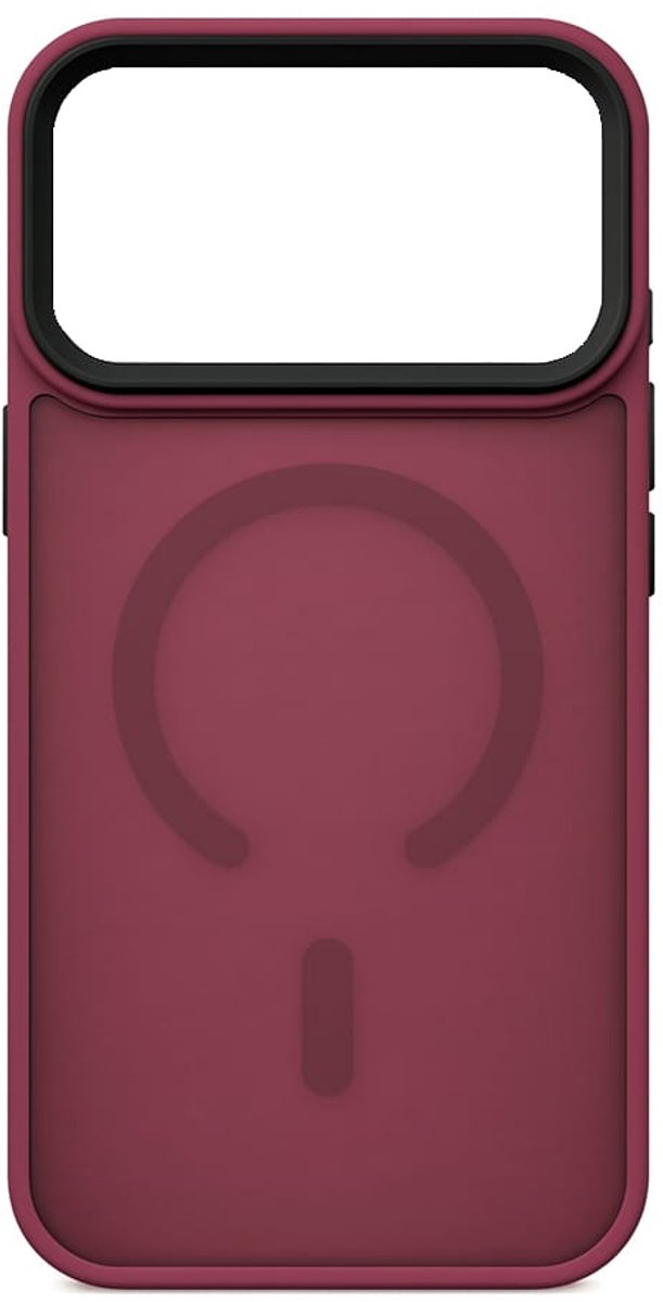 iPhone 17 Pro Max Hoesje met MagSafe - TPU Backcover - Schokbestendig & Gripvast - Bordeaux rood