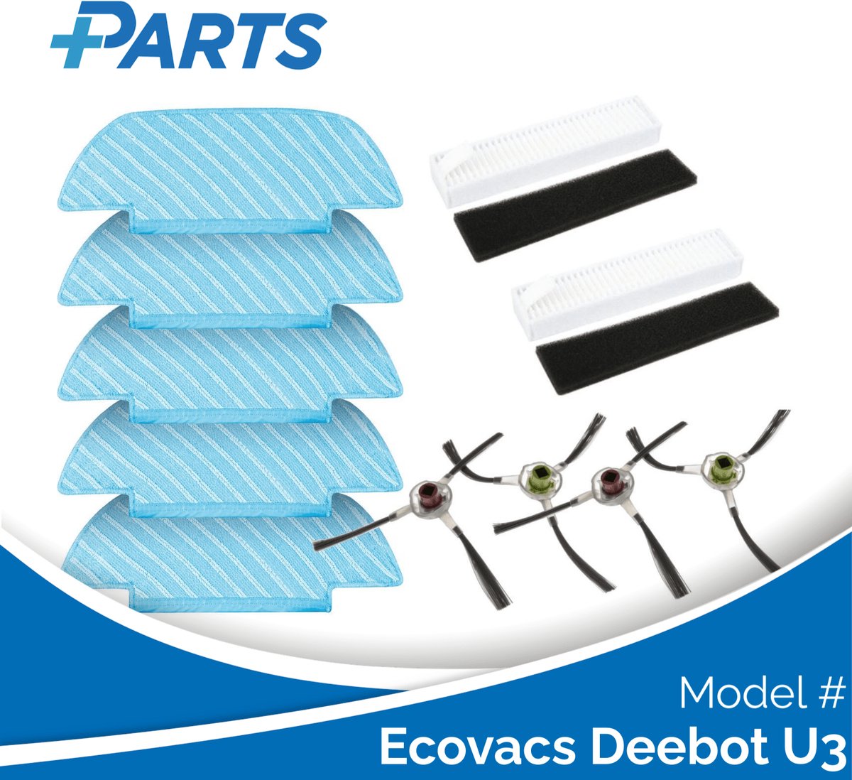 Ecovacs Deebot U3 Onderhoudsset (Plus.Parts® alternatief voor DK3G-KTA)
