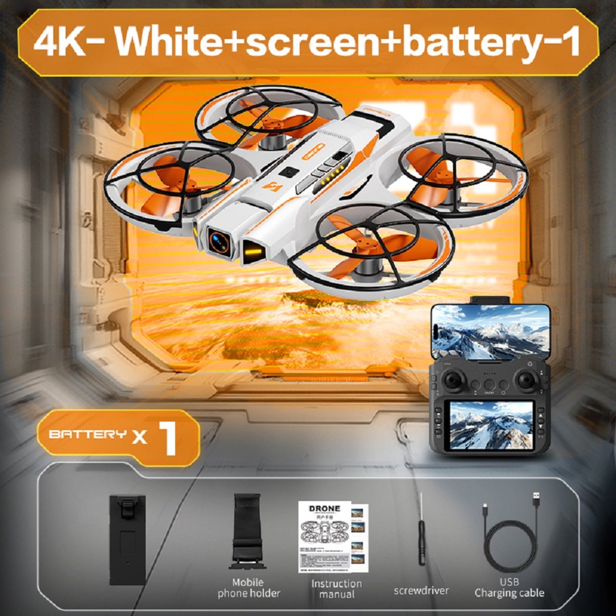 A21Pro Drone 8K HD GPS Borstelloze Quadcopter met 5.6" Schermafstandsbediening en 5G FPV Camera