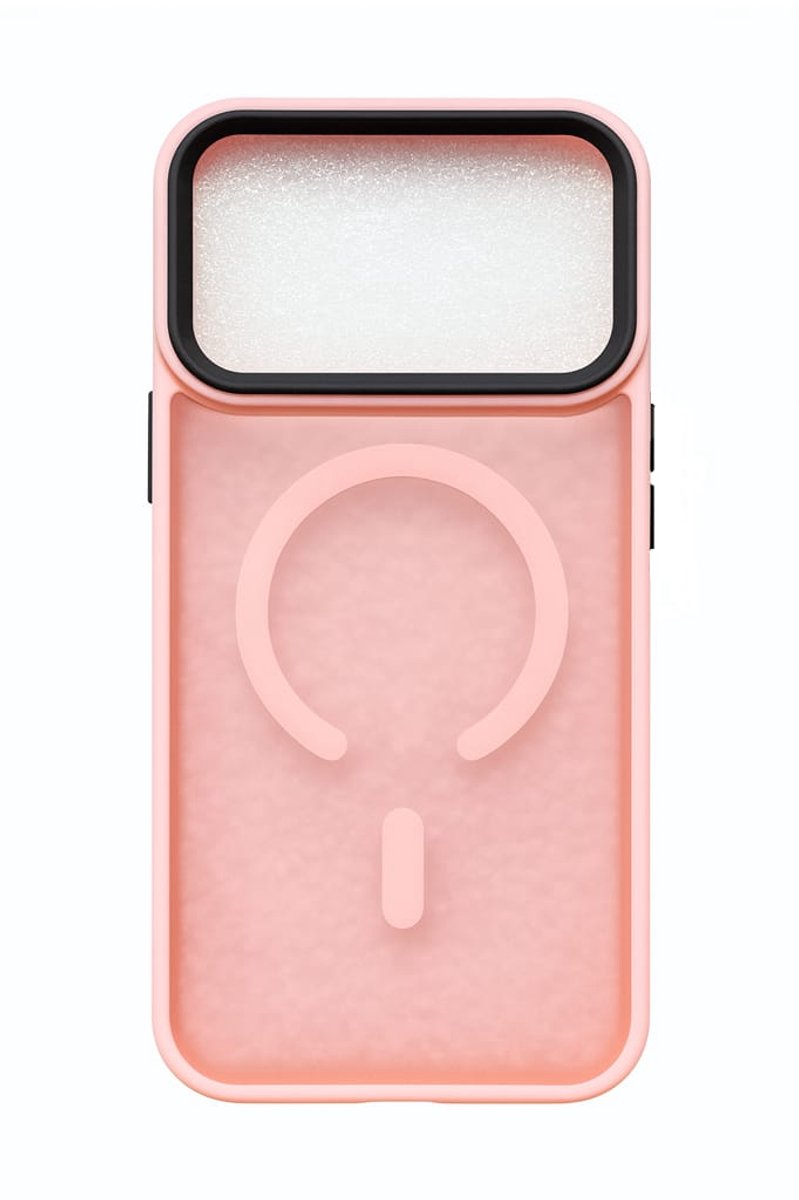 iPhone 17 Pro Max Hoesje met MagSafe - TPU Backcover - Schokbestendig & Gripvast - Roze