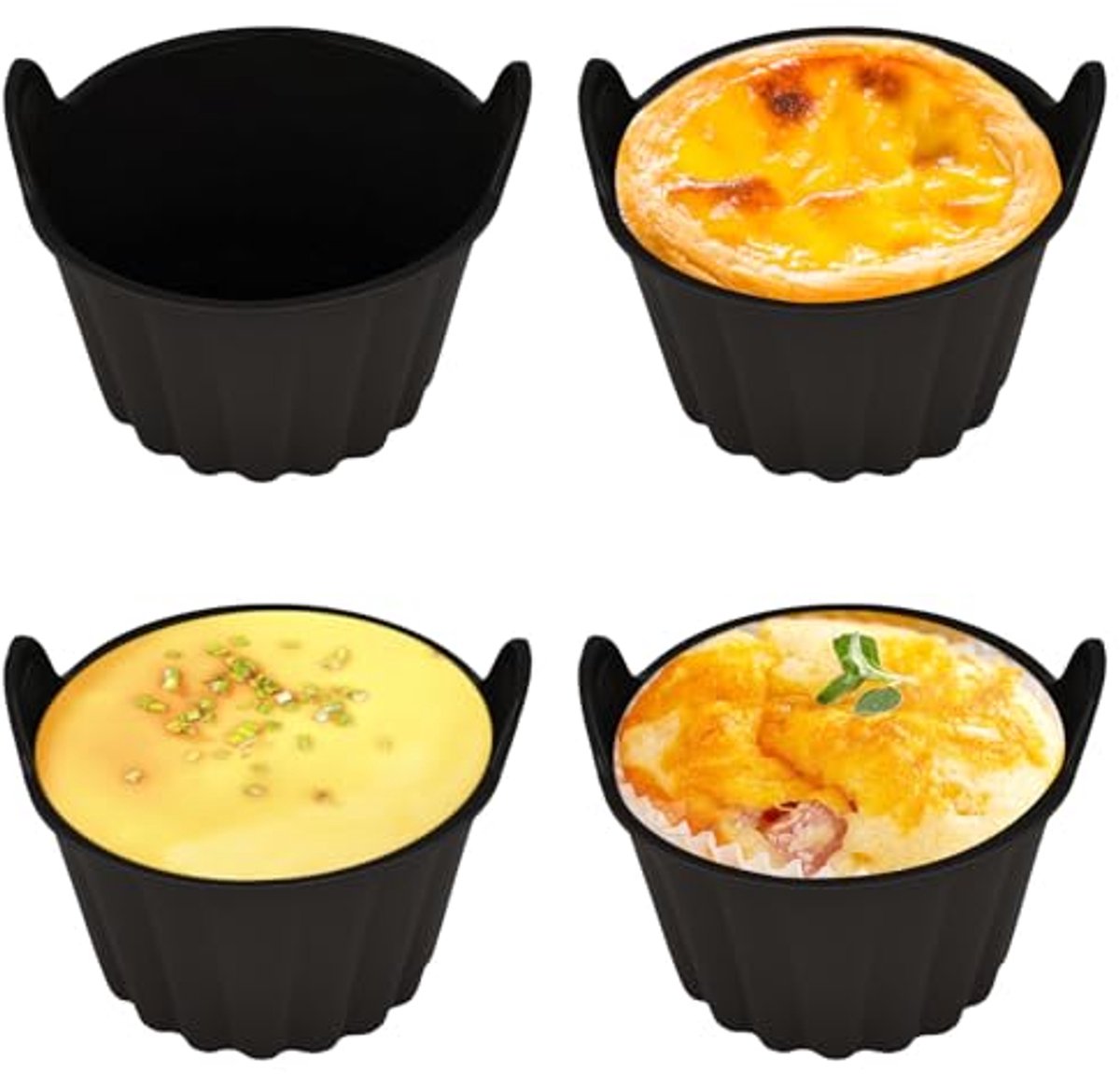 Siliconen Muffinvorm en Poached Egg Mould - Set van 4 voor heteluchtfriteuse