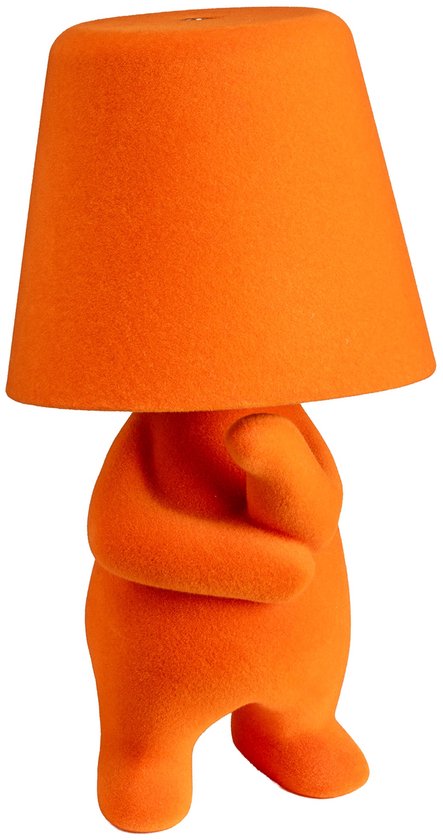 Luxus Europe - Bins Brother Tafellamp - Oranje - Decoratieve Tafellamp - Tafellamp slaapkamer - Draadloos - Dimbaar