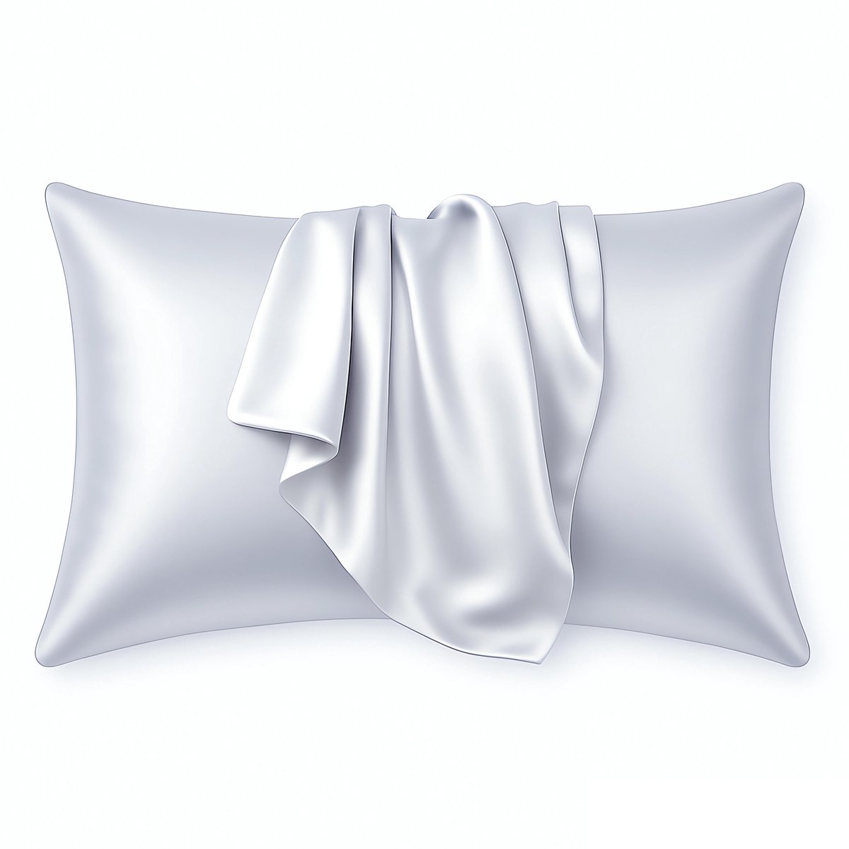 Satijnen kussensloop Zilvergrijs 60 x 70 cm hoofdkussen formaat - AfricanFabs® Satin pillow case / Zijde zachte kussensloop van satijn (1 stuks)