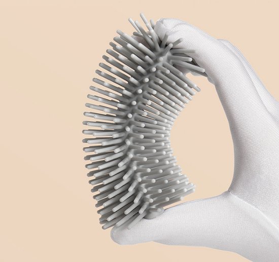 Flessenborstel Baby - Flessenreiniger - Baby Flessenborstel - Siliconen - 4-Delig - 4-in-1 - Babyfles Schoonmaakborstel met houder - Droogrek- Speen borstel - Complete Reinigingsset van Merkloos — afbeelding 2