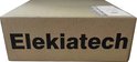 Bruine kartonnen doos met zwarte tekst 'Elekiatech'.