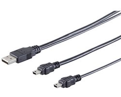 OneOne 0,22m Mini USB kabel. Laadkabel splitter. Stevig oplaadkabel snoer past op Nextbase 122, 222, 222G, 222X, 222XR, 320XR, 322GW, 422, 422GW, 522, 522GW, 622GW