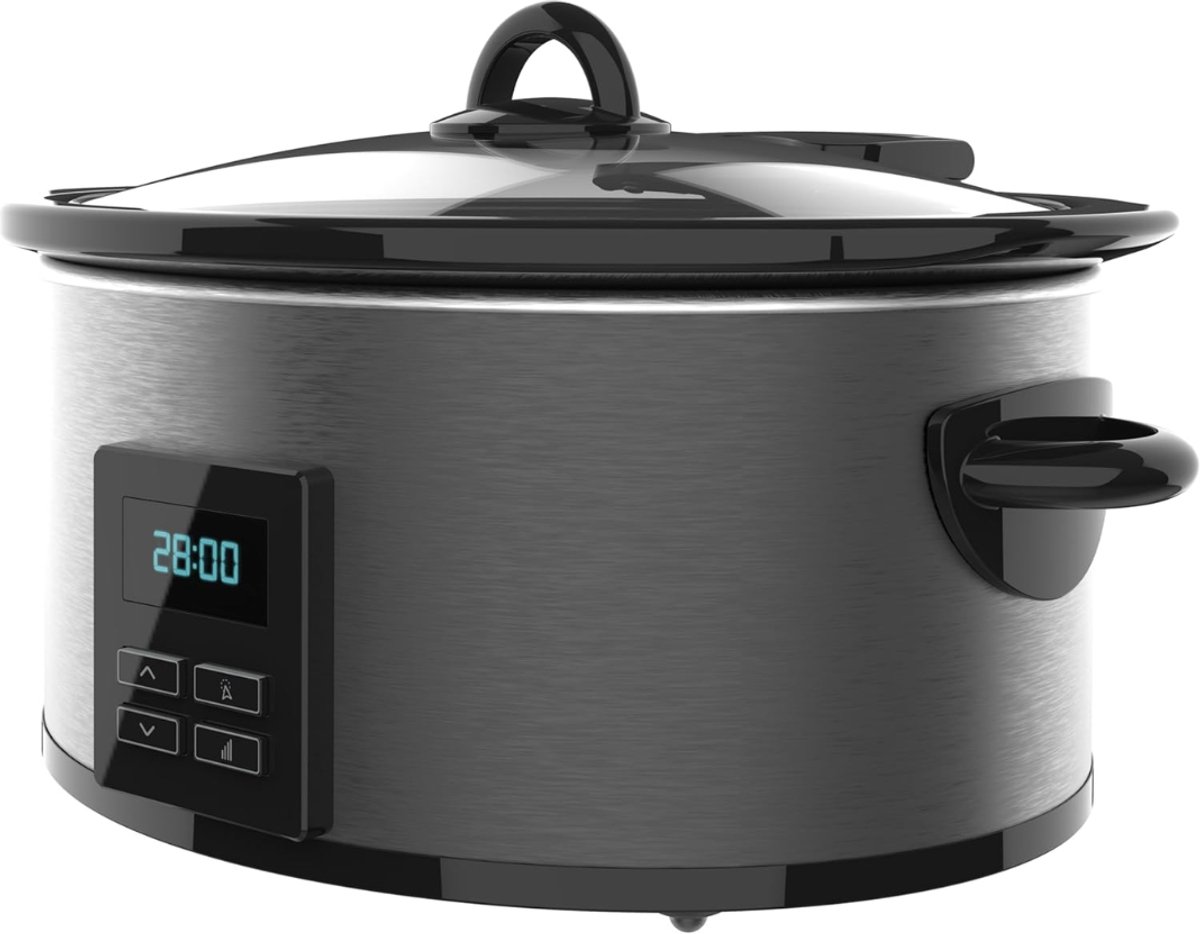 MMP® Slowcooker met timer - Slowcooker - Crockpot - Zwart - 31cm x 25cm x 40cm