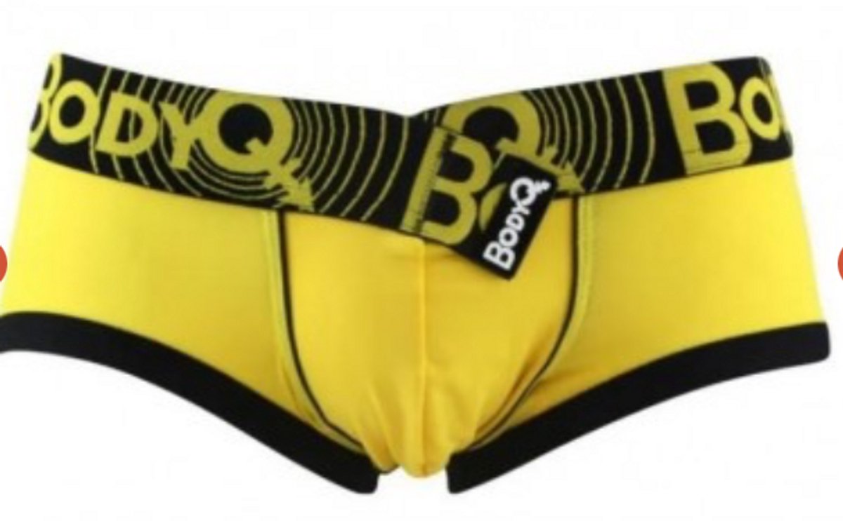 BodyQ Sexy Heren Boxershort – Geel & Zwart – Erotische Herenlingerie – Maat M