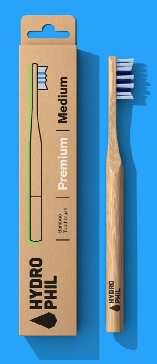 Hydrophil Bamboo Toothbrush Premium Medium 1ST