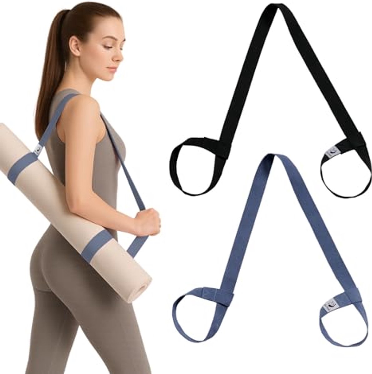 Verstelbare Yogamat Draagriem voor Alle Maten - Katoenen Yogariem voor Pilates en Fitness