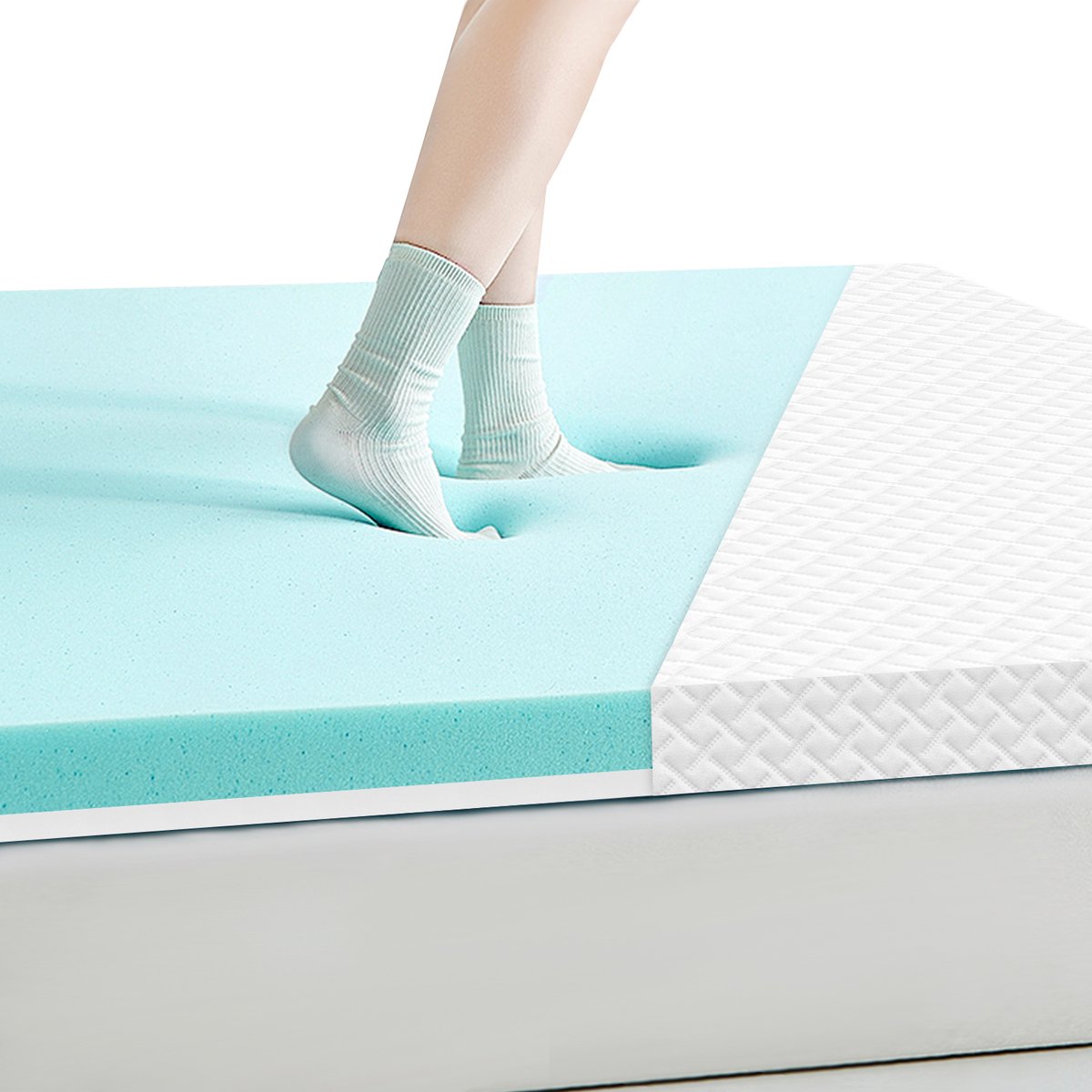 ROYGBIV - Topper 140x190 - Topdekmatras - Traagschuim Topper - Topmatras - (5cm Gel + 2cm Steun) – Dubbelzijdig, 0 Druk & Hypoallergeen, Ademend – Wasbare Hoes