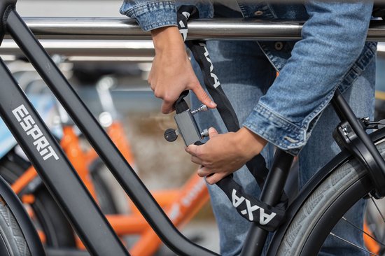 AXA Hawk Kettingslot - Slot voor Fietsen - 100 cm lang - 8 mm - Zwart van AXA — afbeelding 4