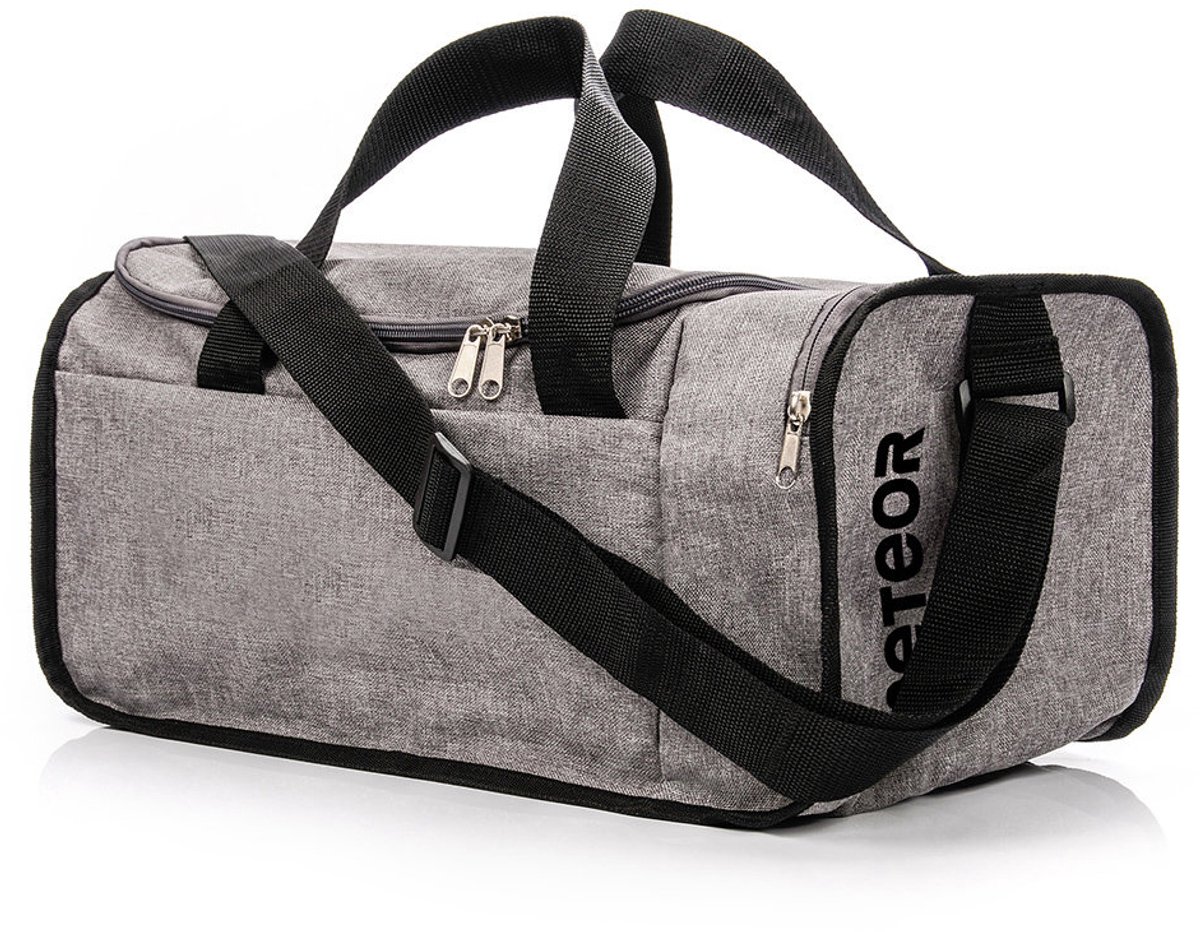 Meteor Nepr - Fitness tas - Sportuitrusting - Ideaal voor sport en training - Grijs / Zwart