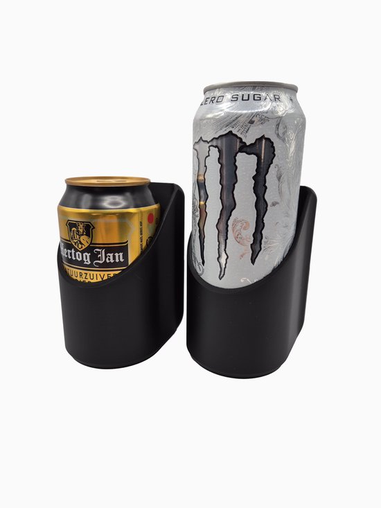 Porte-canette mural - Porte-canette de bière - Zwart - Set de 2 - Porte-gobelet - Fixation murale - Autocollant - Pour bateau - Porte-canette