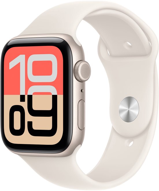 Apple Watch SE 3 - Wifi + 5G - 44mm - Starlight Aluminium Case with Starlight Sport Band - S/M