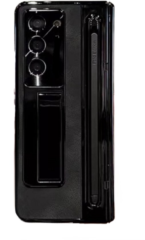 Étui de protection en cuir adapté pour Samsung Galaxy Z Fold 6 - avec porte-stylo S , étui rigide avec film en verre, design résistant aux chocs et anti-chute, protection du téléphone
