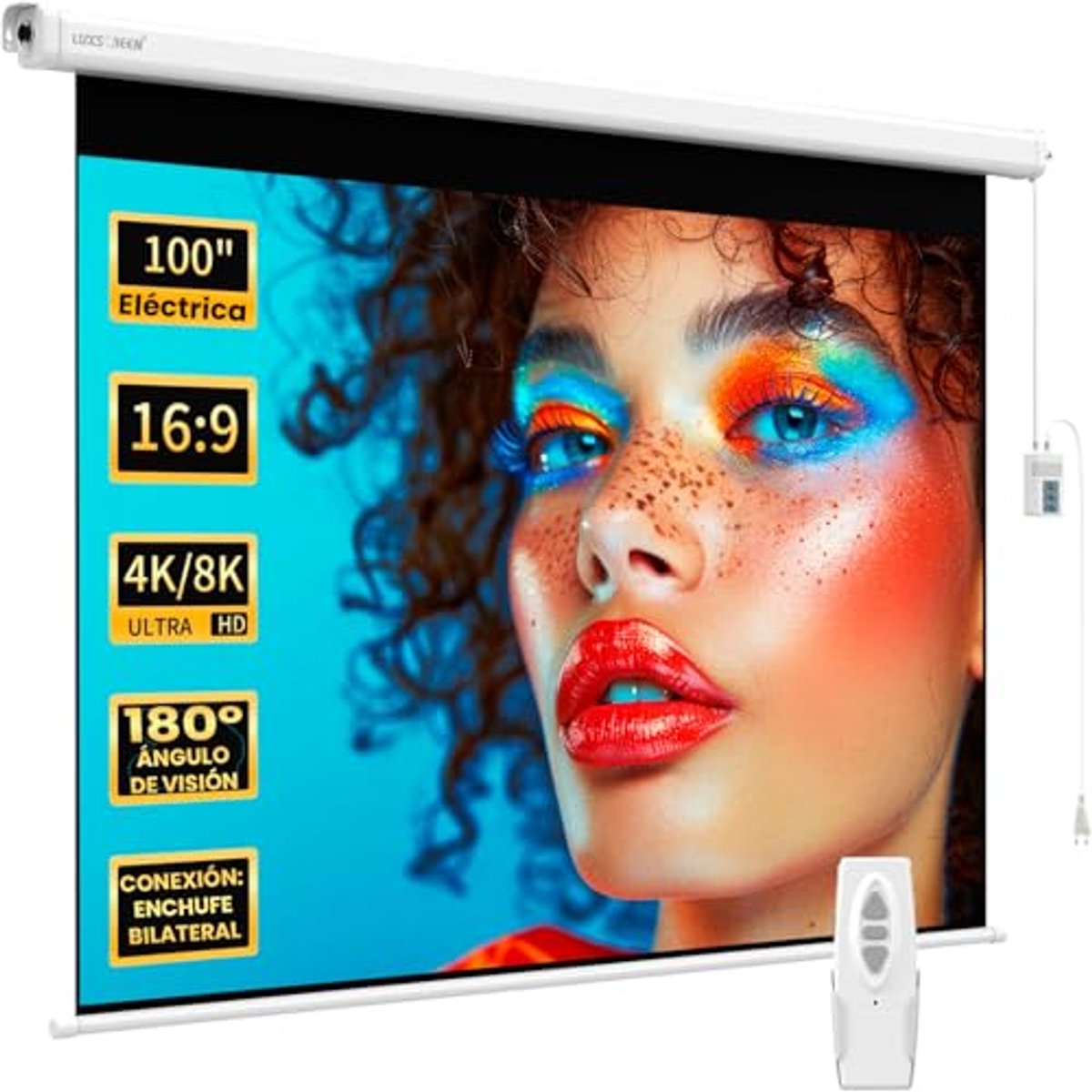 Elektrisch Projectorscherm 100 inch 16:9 - Hoogwaardige Projectiekwaliteit