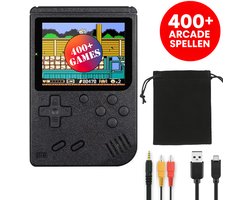 BSTNL Retro Game Console - 400 Arcade Games - Spelcomputer voor Kinderen & Volwassenen - Gaming Computer - Vakantie - Compact - Zwart