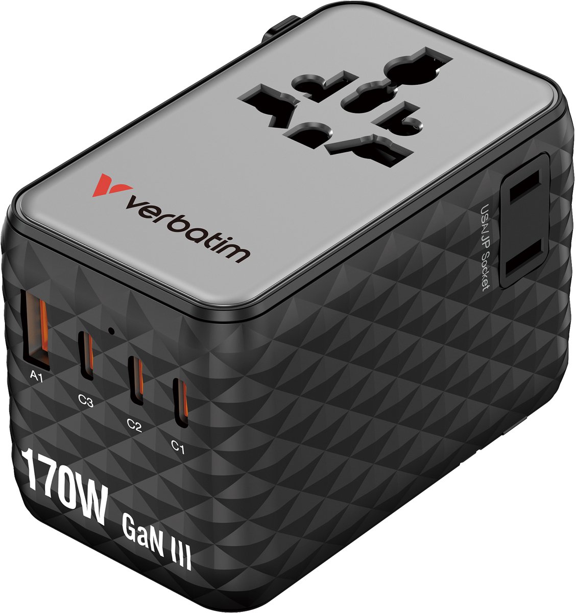 Verbatim Adapter Eu Vk Vs Voor Magsafe 2Xusb-A 3Xusb-C 170W Pd Snel