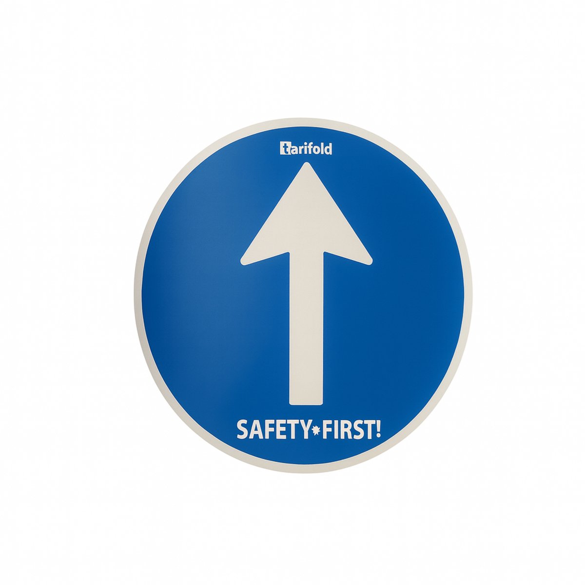 VLOERSTICKER "EEN RICHTING" (gladde vloer) Ø35CM BLAUW 2 stuks