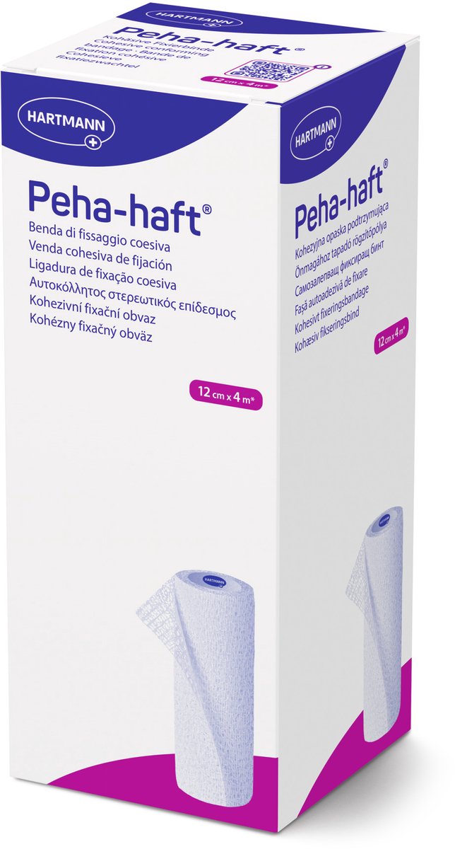 Peha-Haft fixatiezwachtel latexvrij 12 cm x 4 meter | 1 stuks