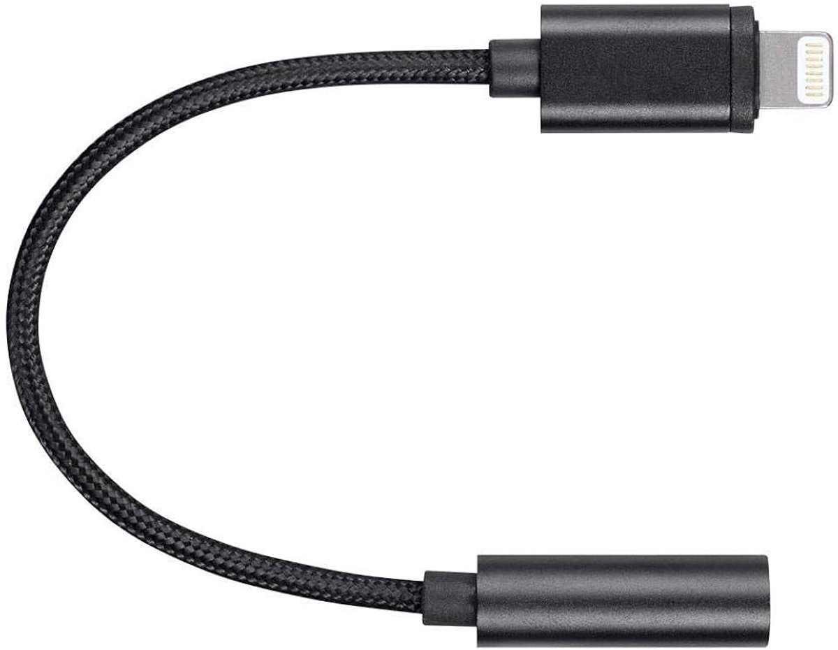 Finnacle - Krachtige Audio-Lightning Kabel met Koppelstukje - Zwart