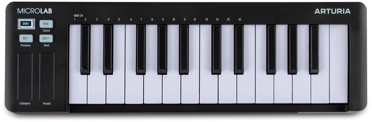 Arturia MicroLab - MIDI Keyboard - 25 toetsen - MK3 - Zwart