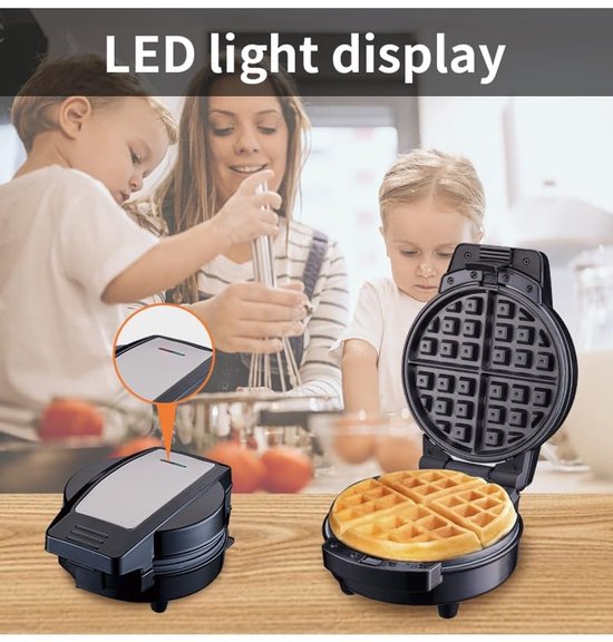 3 in 1 Elektrische Wafel en Donut Maker met Verwisselbare Platen voor Snack Cakes — afbeelding 2