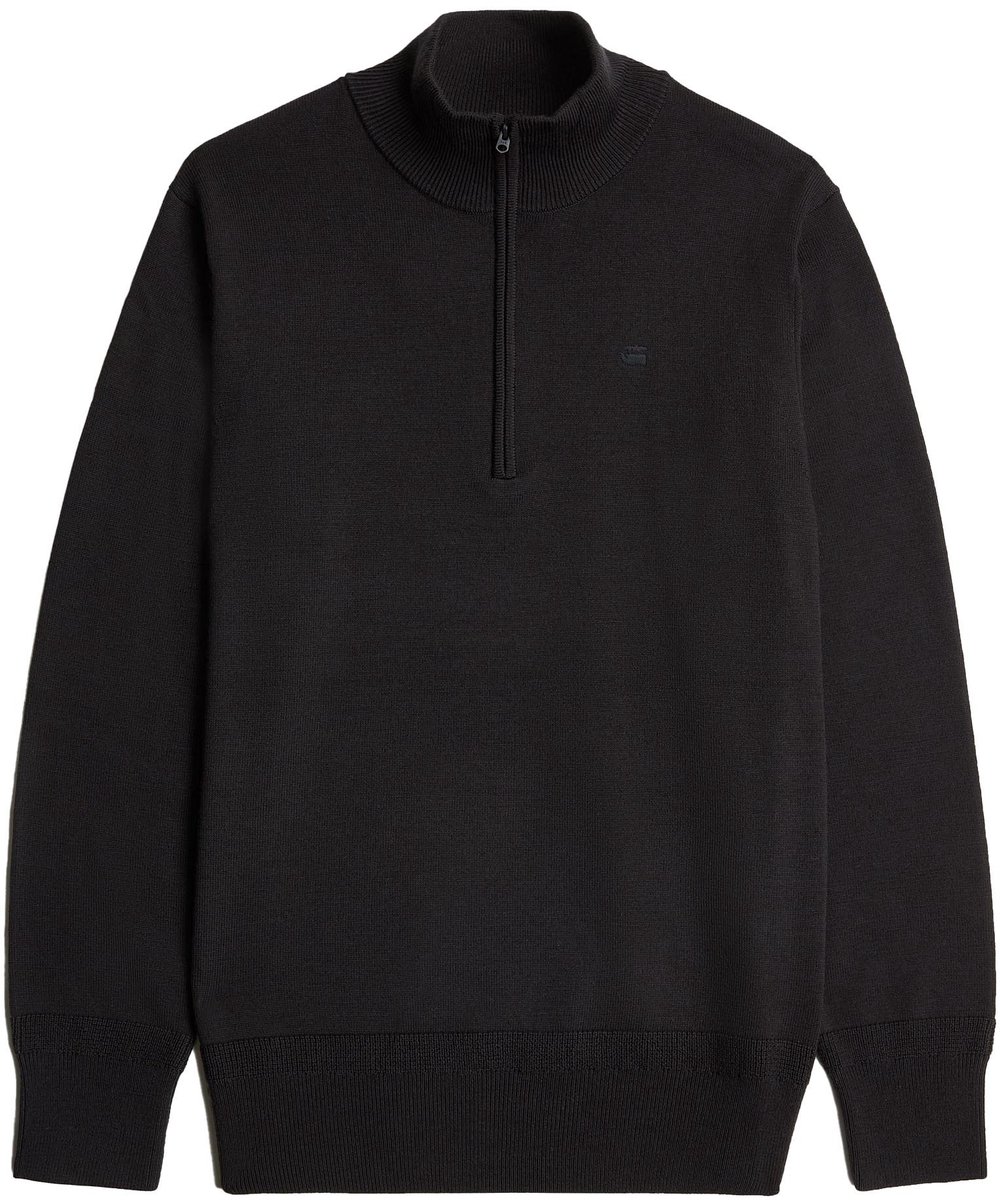 G-Star Premium core half zip knit Heren Gebreide truien Zwart