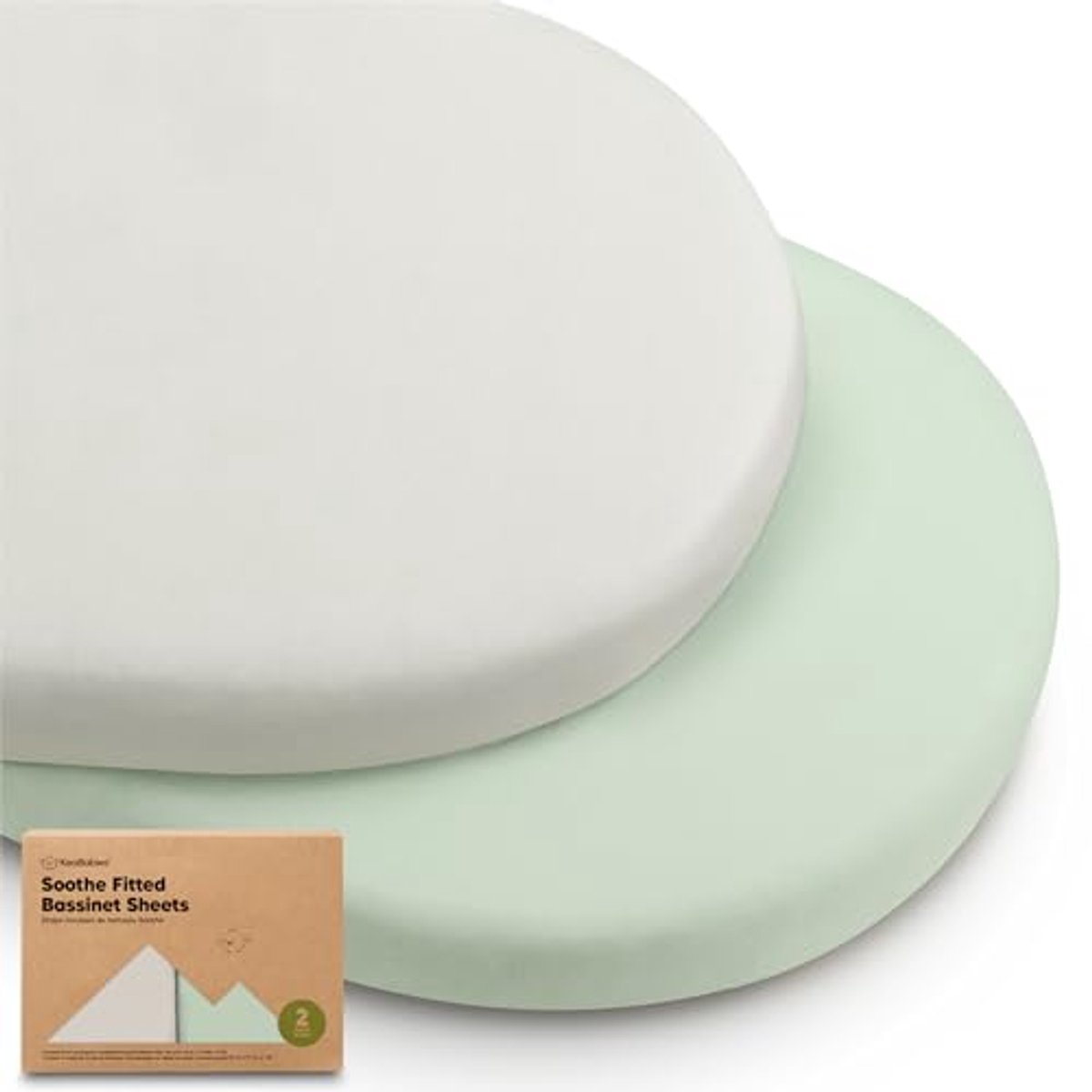 Image of 2-Pack Biologische Fitted Sheets voor Cribs - 100% Katoenen Fitted Sheet voor Pram, Crib en Wiegen