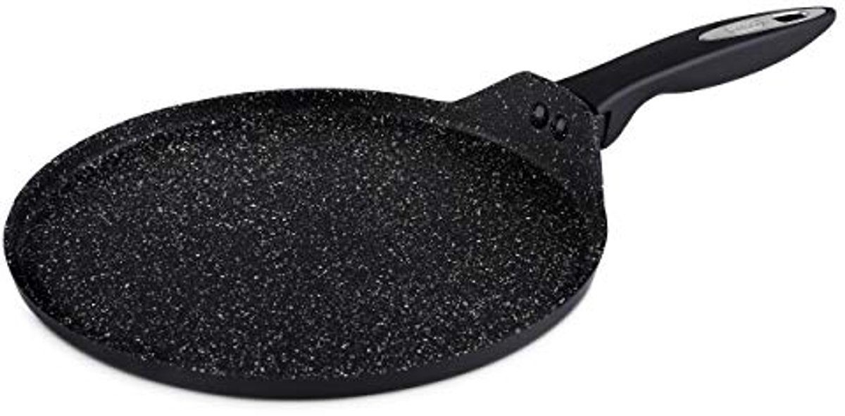 Pannenkoekenpan 25cm van Gesmeed Aluminium met Antiaanbaklaag - Geschikt voor Inductie en Vaatwasser