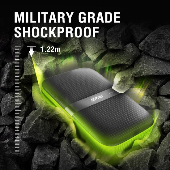 Silicon Power - Armor A60 - Portable USB 3.2 - Externe Harde Schijf - 2TB - Groen van Merkloos — afbeelding 2