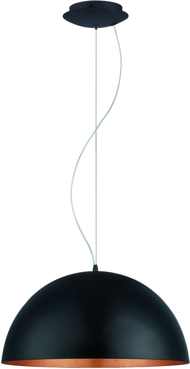 Bol.com EGLO Gaetano 1 Hanglamp - E27 - Ø 53 cm - Zwart/Goud aanbieding