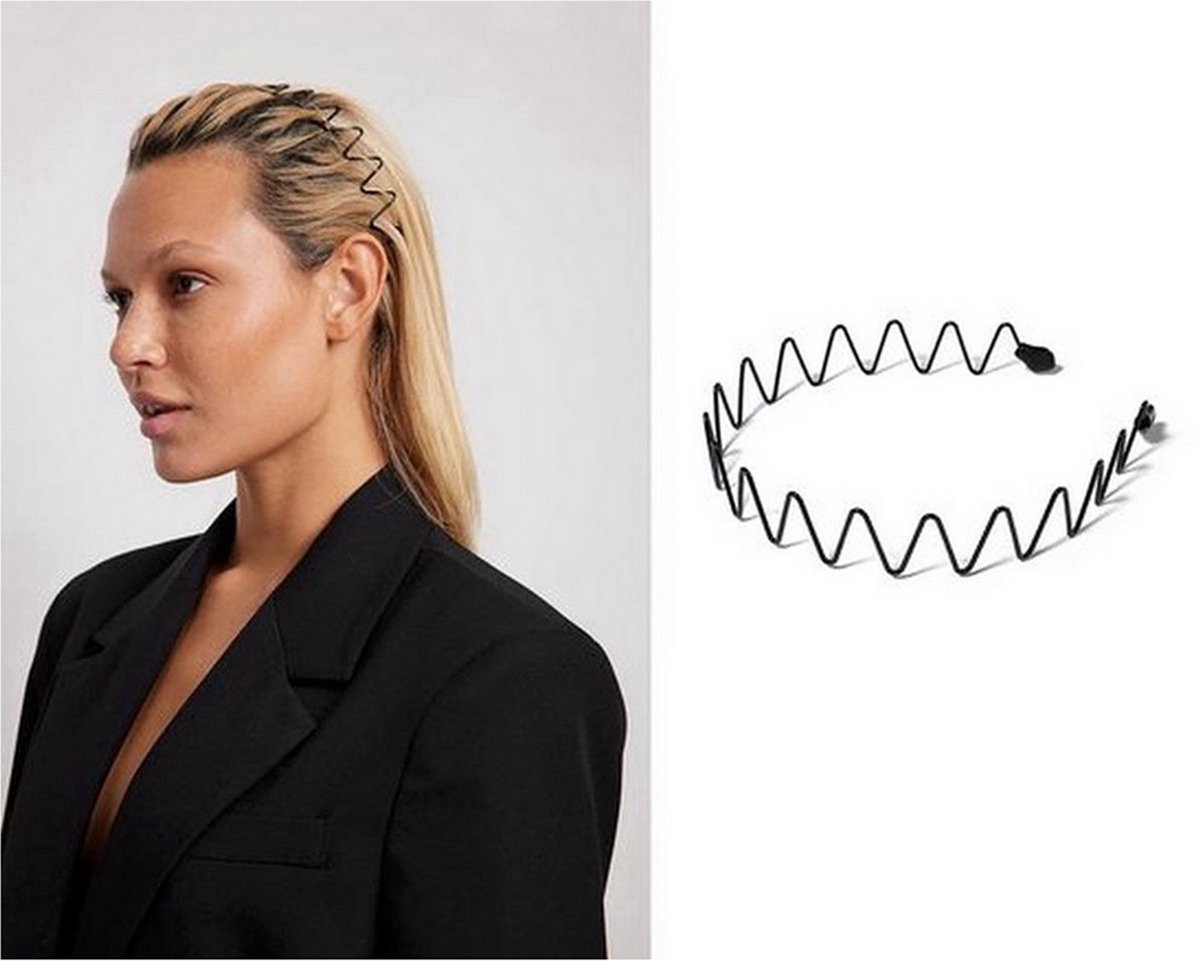 Knaak Wave Sport Diadeem - Sport Haarband - Metaal - Zwart - 41 cm - 1 stuk