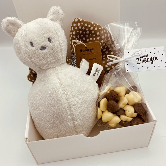 Cadeauset Hoera zwanger - Babygeschenkset - felicitatie bij zwangerschap - hoera zwanger - babyshower - unisex | 3-delig — afbeelding 3