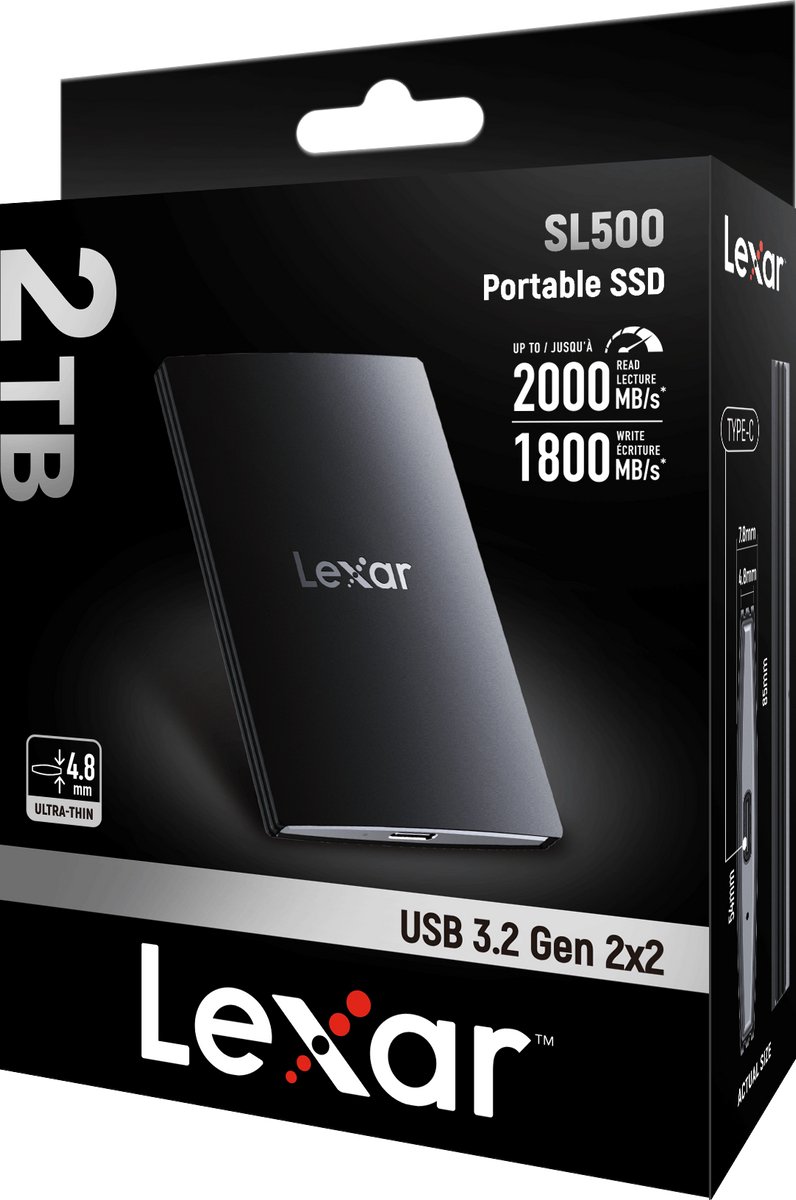 Lexar SL500 Portable SSD 2TB | bol